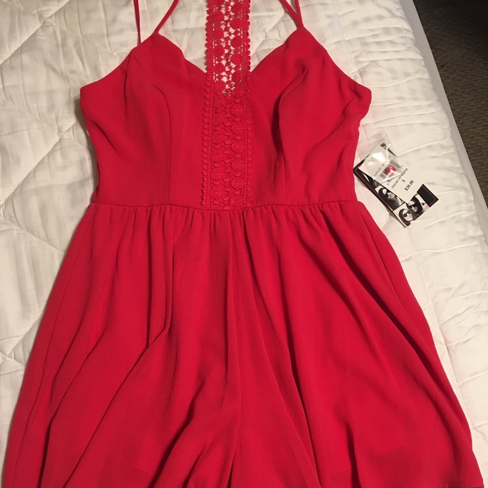 Crochet detail romper